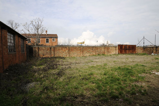 grounds of the Linea Arianna glass factory on the island of Sacca Serenella in Murano