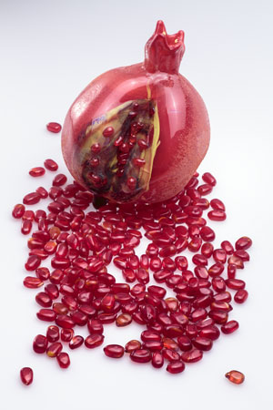 Pomegranate glass sculpture