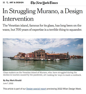 The New York Times: In Struggling Murano, a Design Intervention