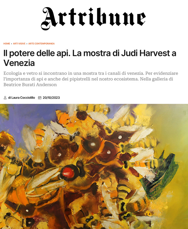 Artribune - Il potere delle api. La mostra di Judi Harvest a Venezia